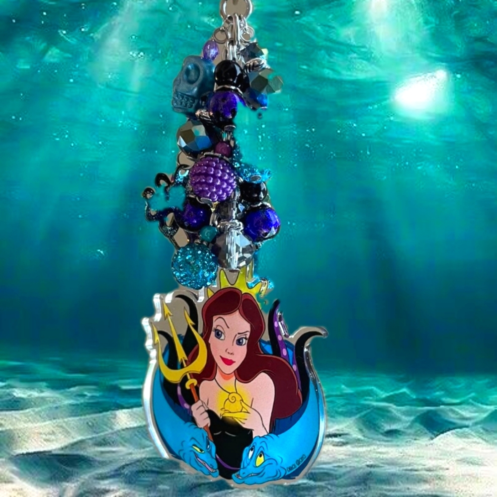 Loungefly The Little mermaid🧜‍♀️Castle Mini Backpack, Card Holder and charm! - Picture 9 of 13